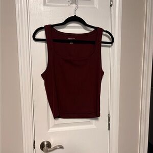 AE Burgundy Square Neck Tank